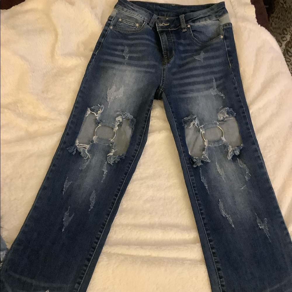Boyfriend buckle jean